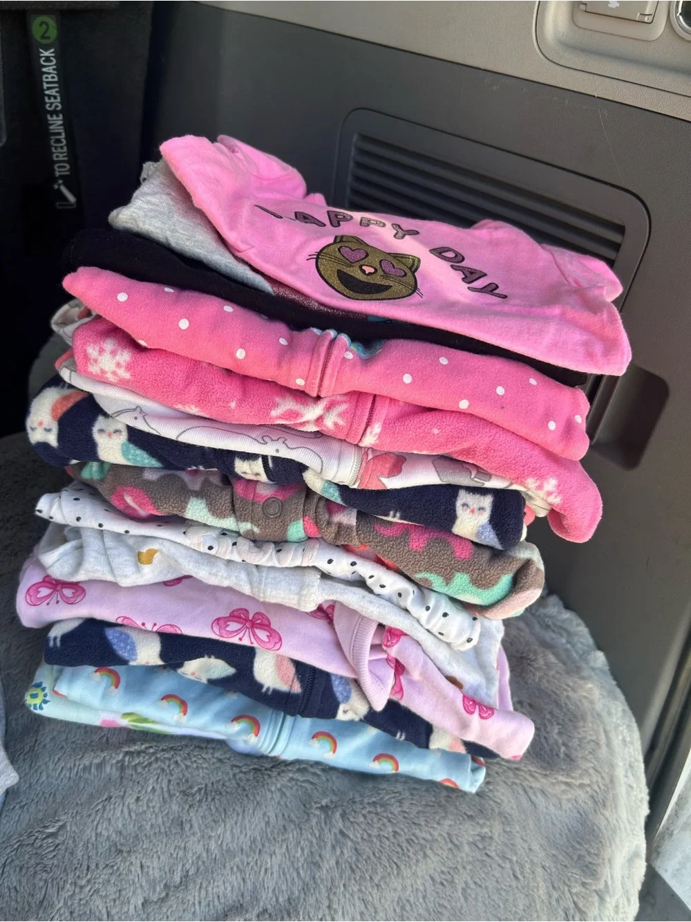 Carter's Girls Multi-Pattern Pink & Light Blue Pajama Set Lot
